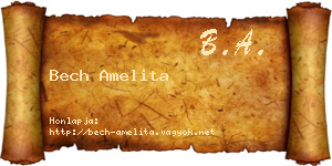 Bech Amelita névjegykártya